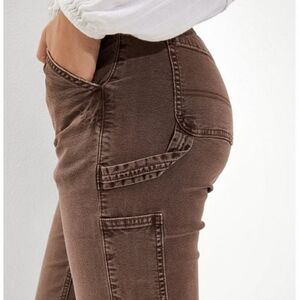 American Eagle Highest Rise 90s Boyfriend Brown Carpenter Pants